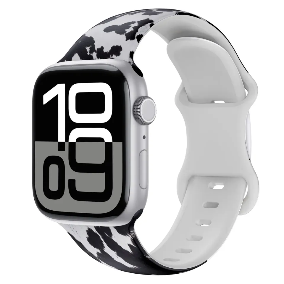 arktisband Kuhfell Apple Watch Armband Silikon Holstein