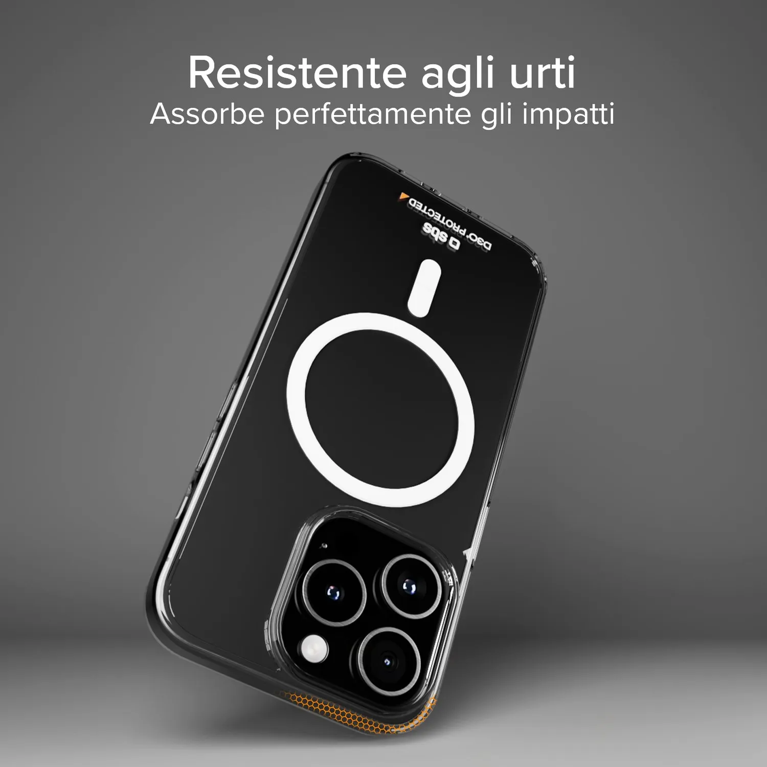 SBS D3O iPhone 15 Pro Max Hülle transparent MagSafe