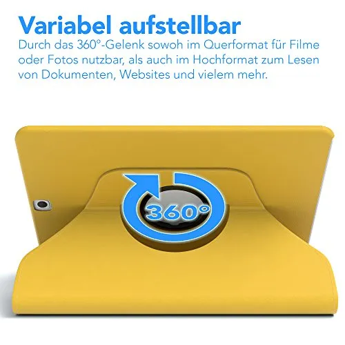 EAZY CASE Galaxy Tab S2 8.0 Tablethülle Gelb 360° Ständer