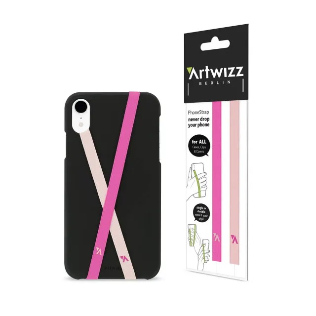 Artwizz PhoneStrap Handy-Schlaufe selbstklebend 2er-Set schwarz