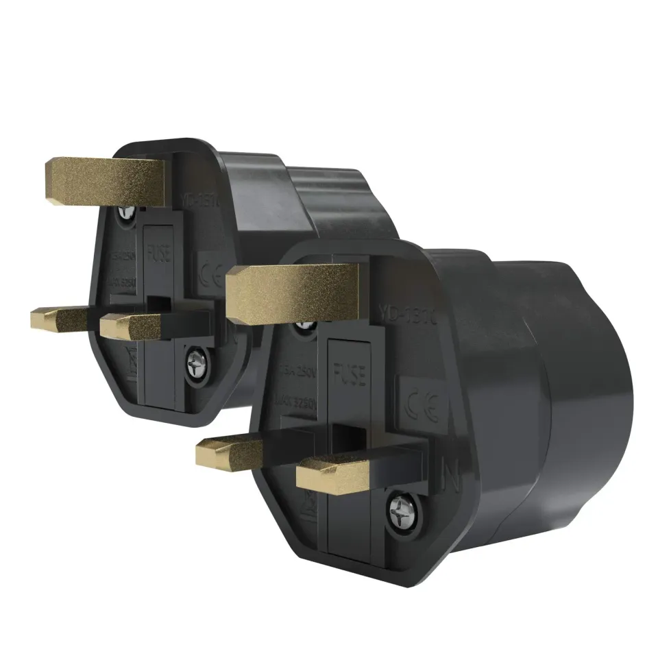 EAZY CASE UK Reiseadapter 2er Set schwarz für England