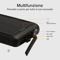 SBS Solar Powerbank 5000 mAh mit Wireless Charging