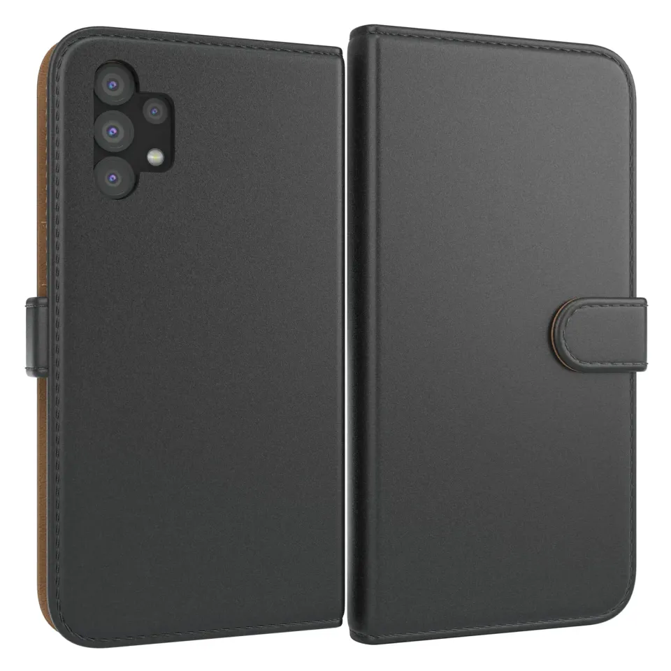 EAZY CASE Galaxy A32 5G Klapphülle Book Schwarz Kunstleder