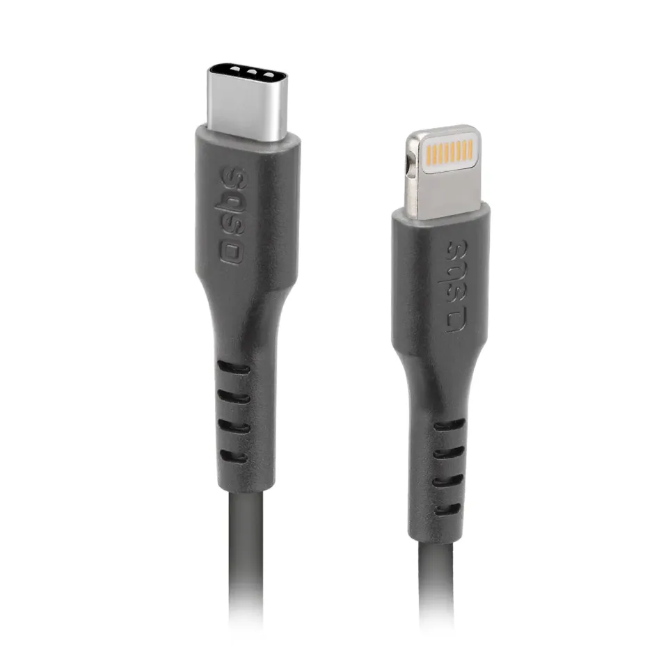 SBS USB-C Lightning Kabel Schwarz 1 m MFi