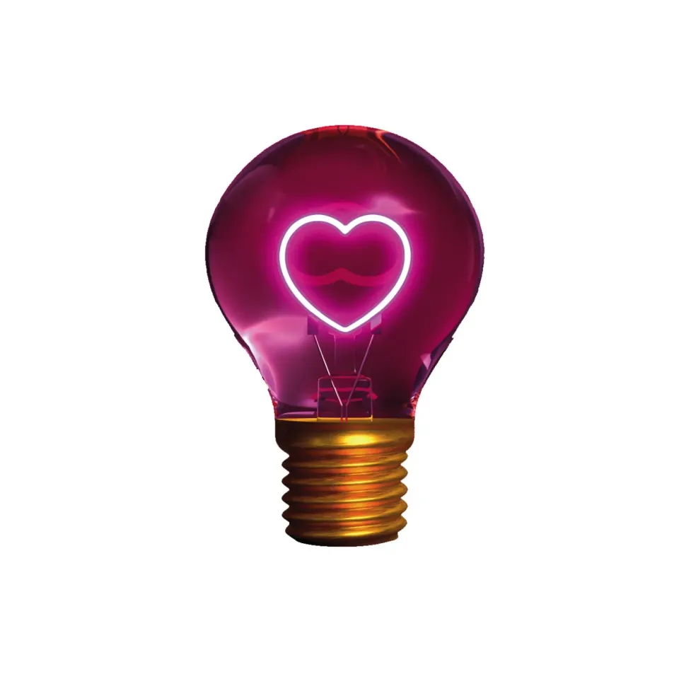 SBS Heart Tischlampe Deko USB-C wiederaufladbar warmweiß