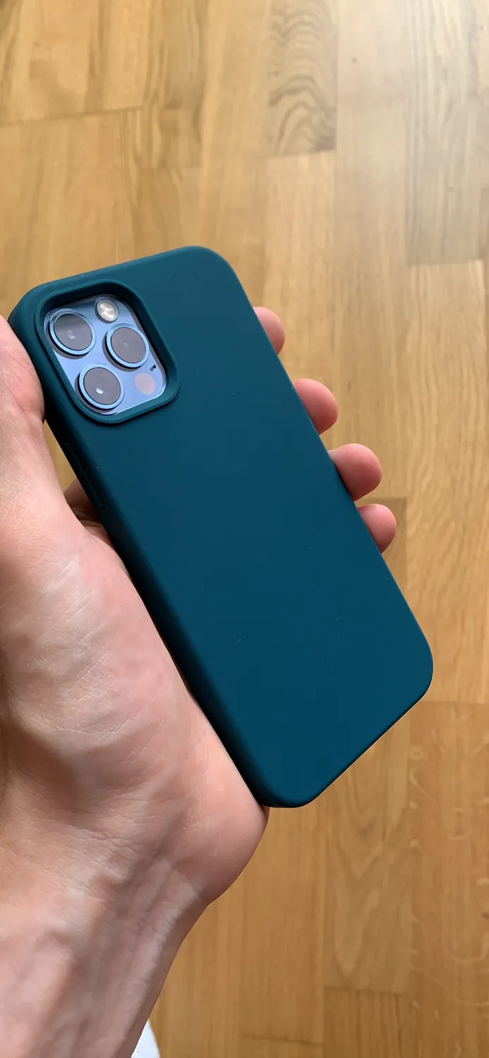 YATWIN Silikon Handyhülle iPhone 12 12 Pro Grau matt Ganzkörper