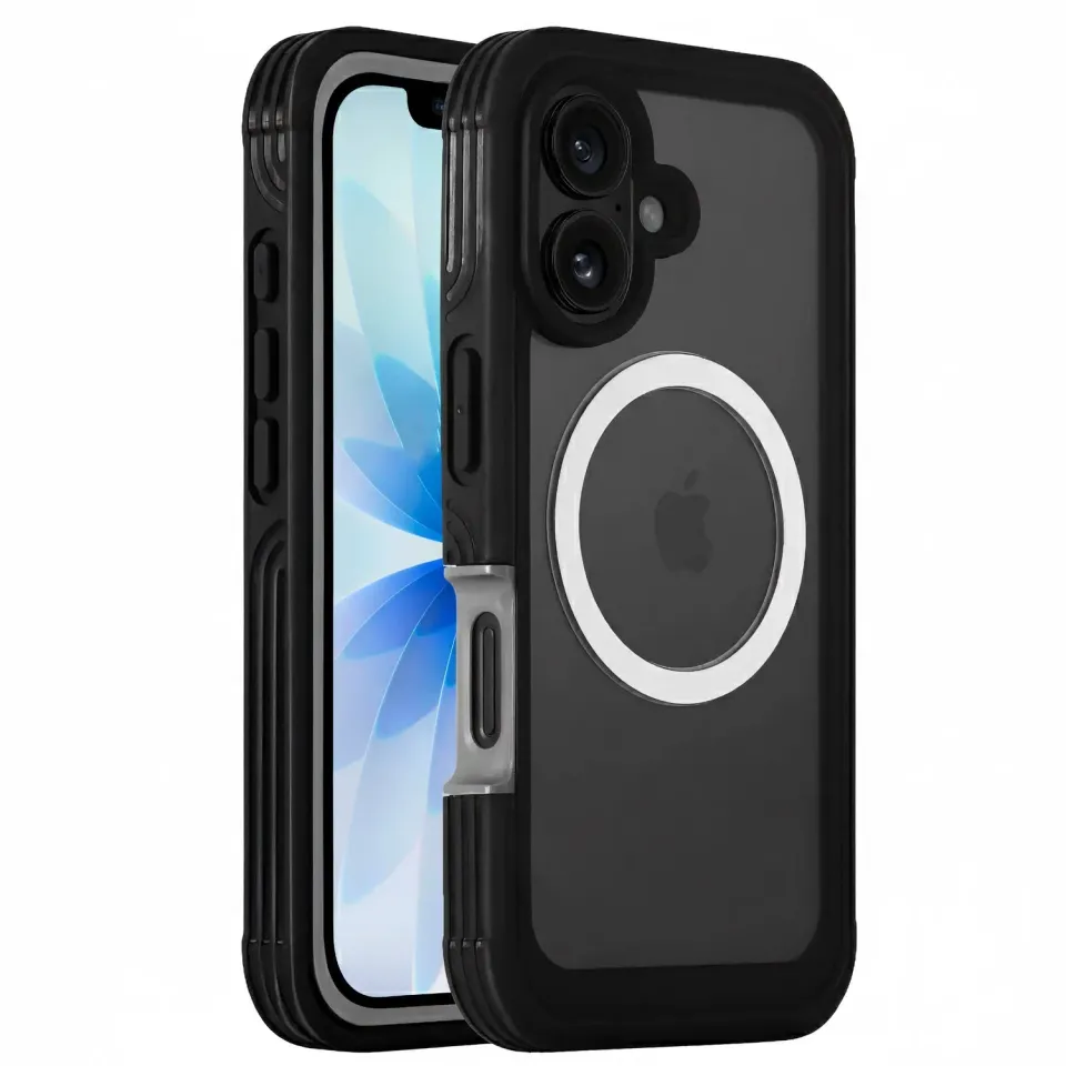 arktis Defender iPhone 17 Hülle transparent mit Displayschutz