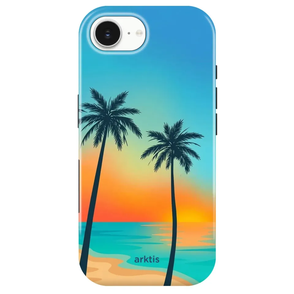 arktis Sunset Beach iPhone 16e Hülle MagSafe stoßfest
