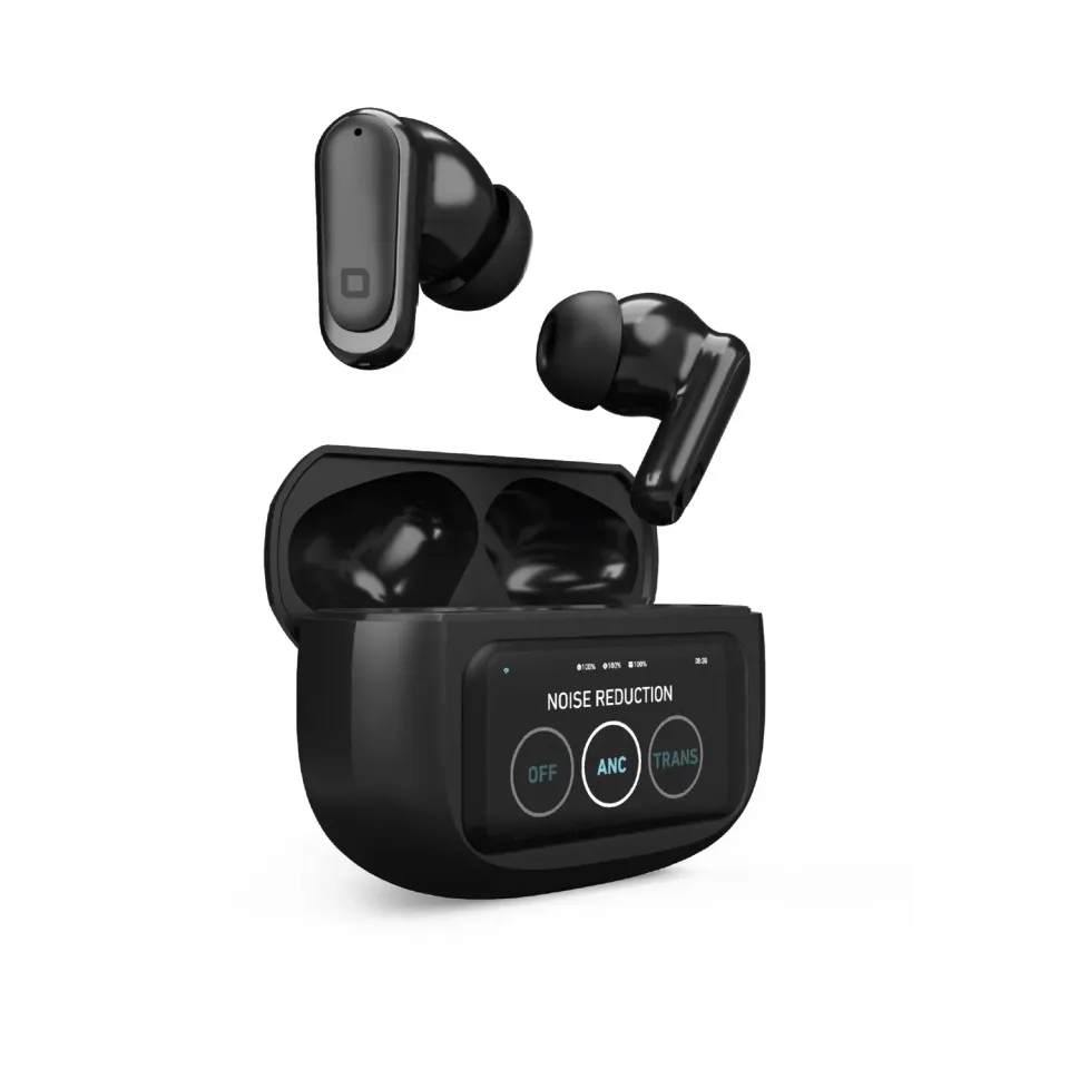 SBS ANC True Wireless Kopfhörer mit Display schwarz ANC