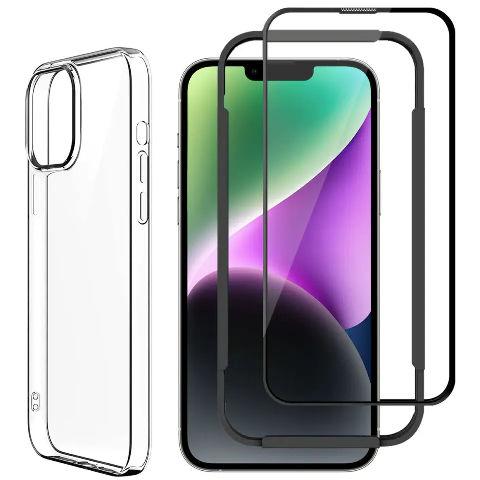 arktis PREMIUM Sparpaket iPhone 14 Hülle + Panzerglas