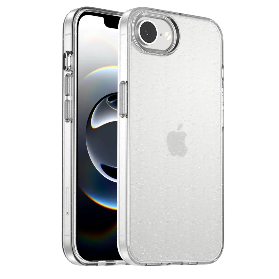 arktis iPhone 16e Glitter Case transparent Glitzer