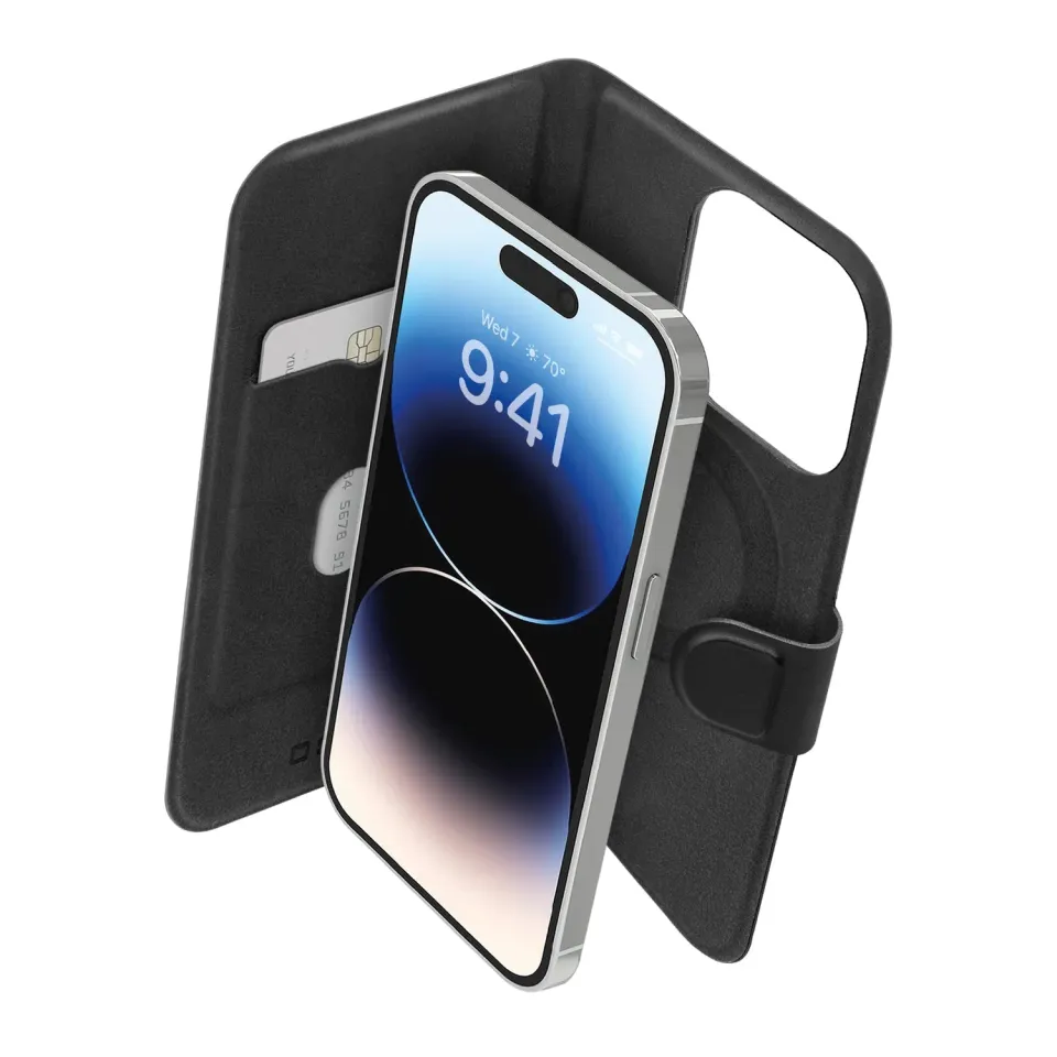 SBS Wallet Mag Slim iPhone 14 Pro/13 Pro Book Schwarz
