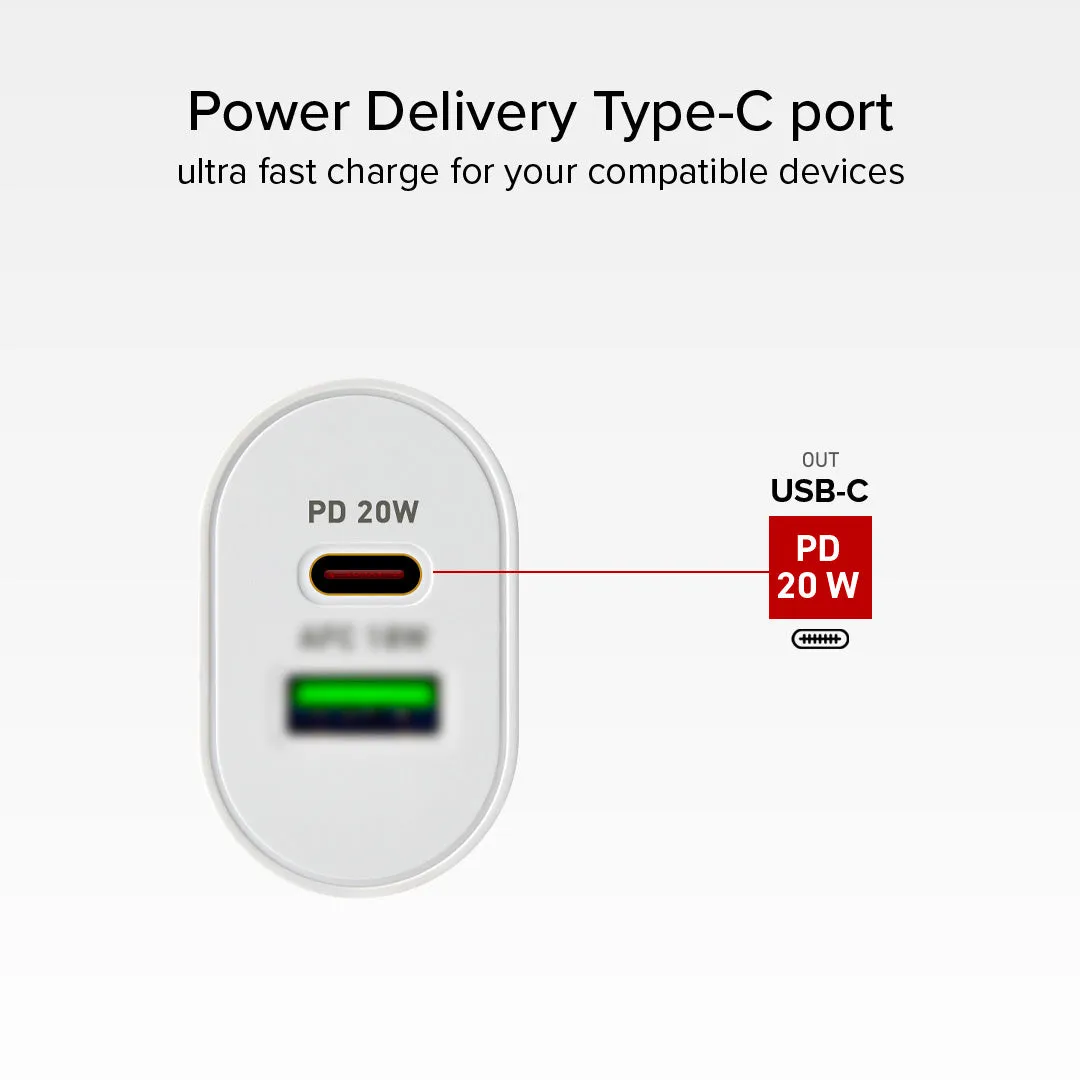 SBS 20W USB Ladegerät 2-Port PD Schnellladen