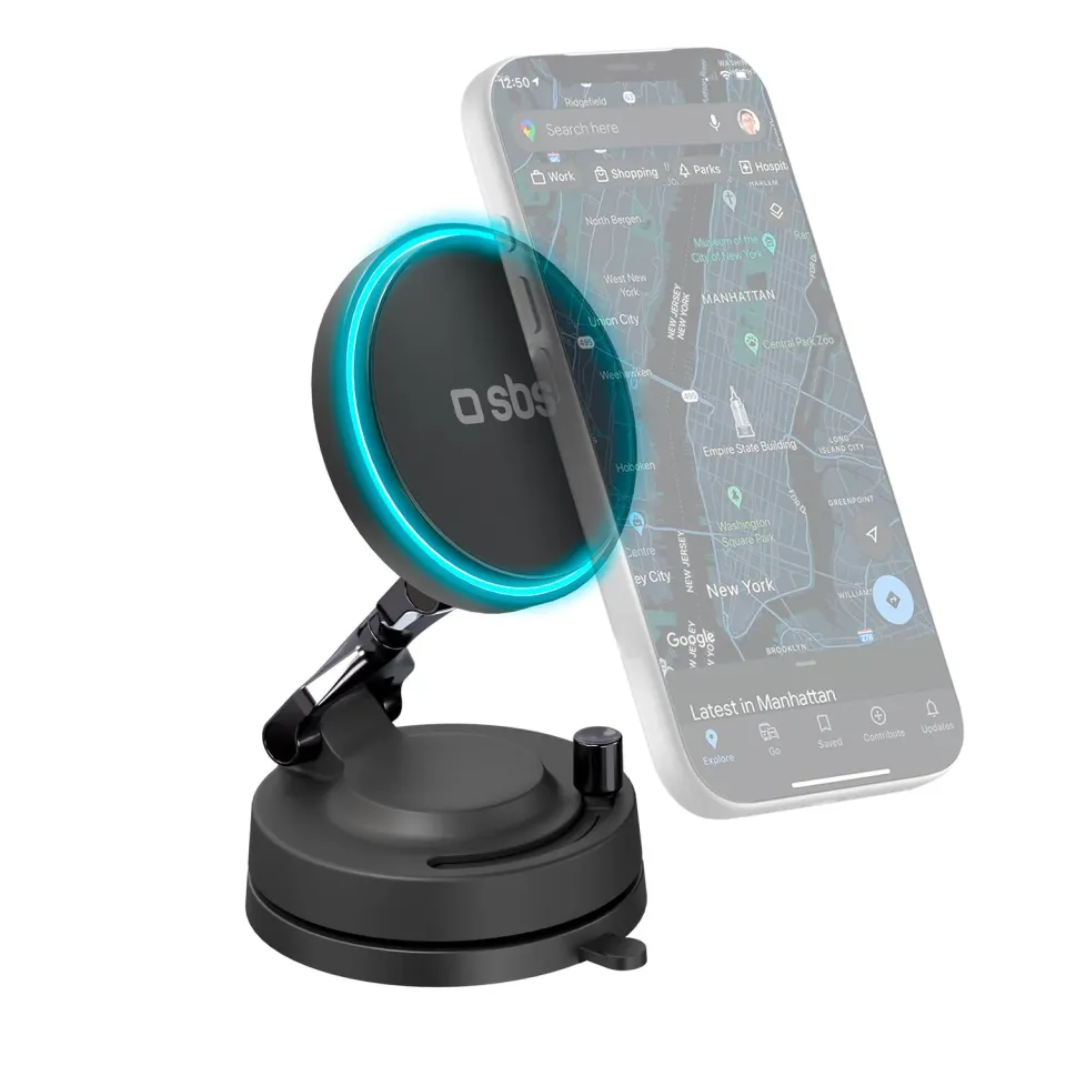 SBS Autohalterung magnetisch 15W Wireless Saugnapf