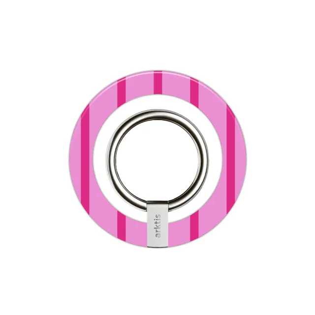 arktis Lady Stripes MagSafe Ringhalter Silber mit N52-Magnet