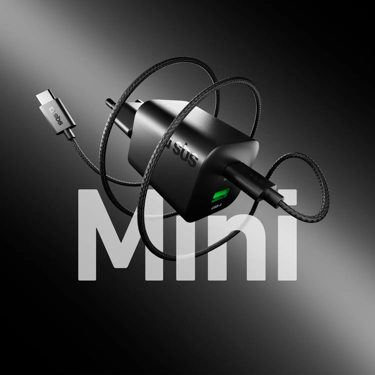 SBS 65W GaN Ladegerät Set USB-C Kabel 1,5m PD