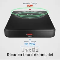 SBS Mag Power Bank Qi2 MagSafe 5000 mAh