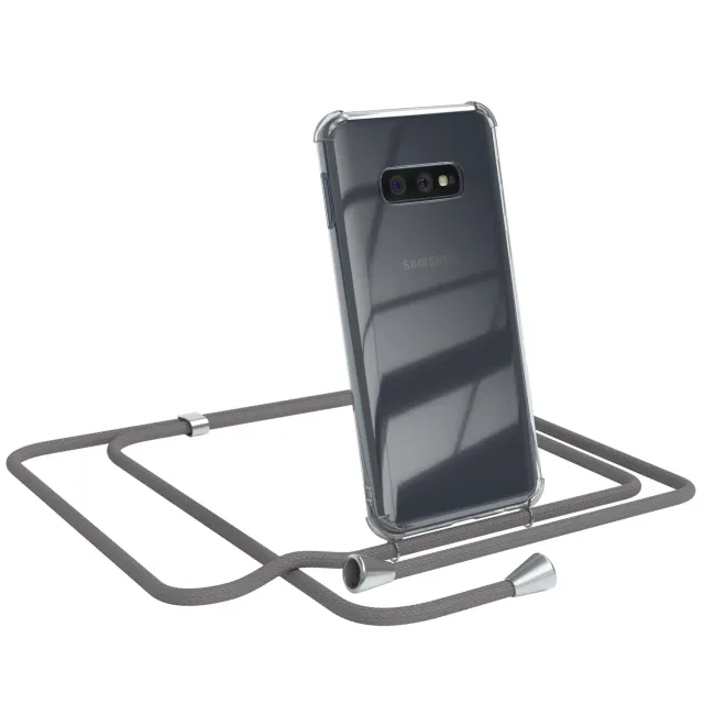 EAZY CASE Galaxy S10e Handykette Hülle Anthrazit Band