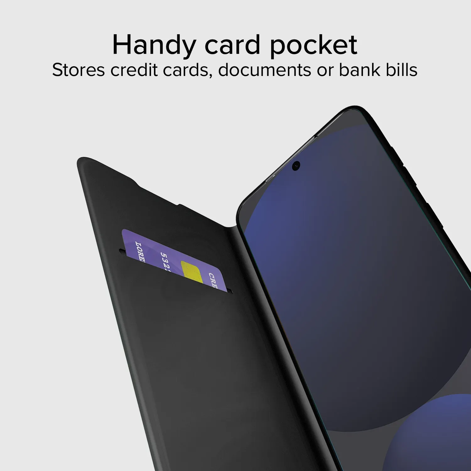 SBS Wallet Smooth Samsung Galaxy S24 FE Hülle schwarz Stand