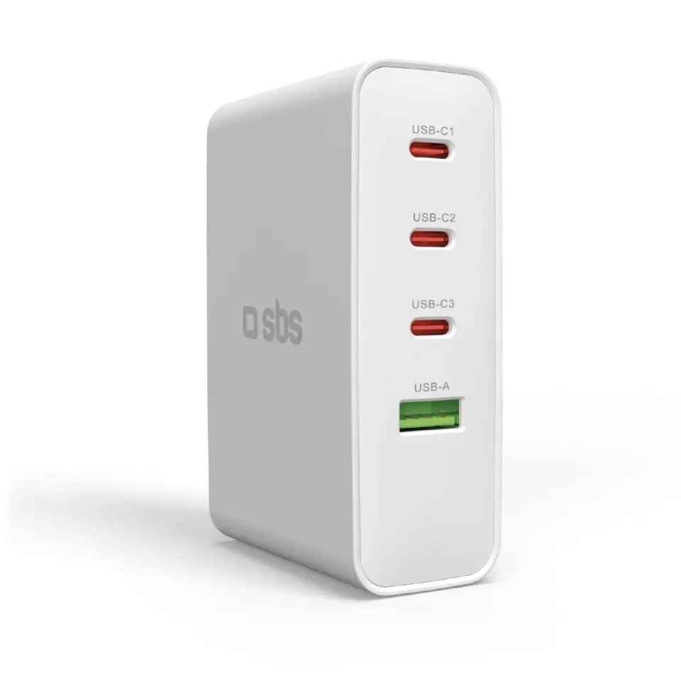 SBS 100W Universal Reiseadapter Ladegerät 4-Port GaN