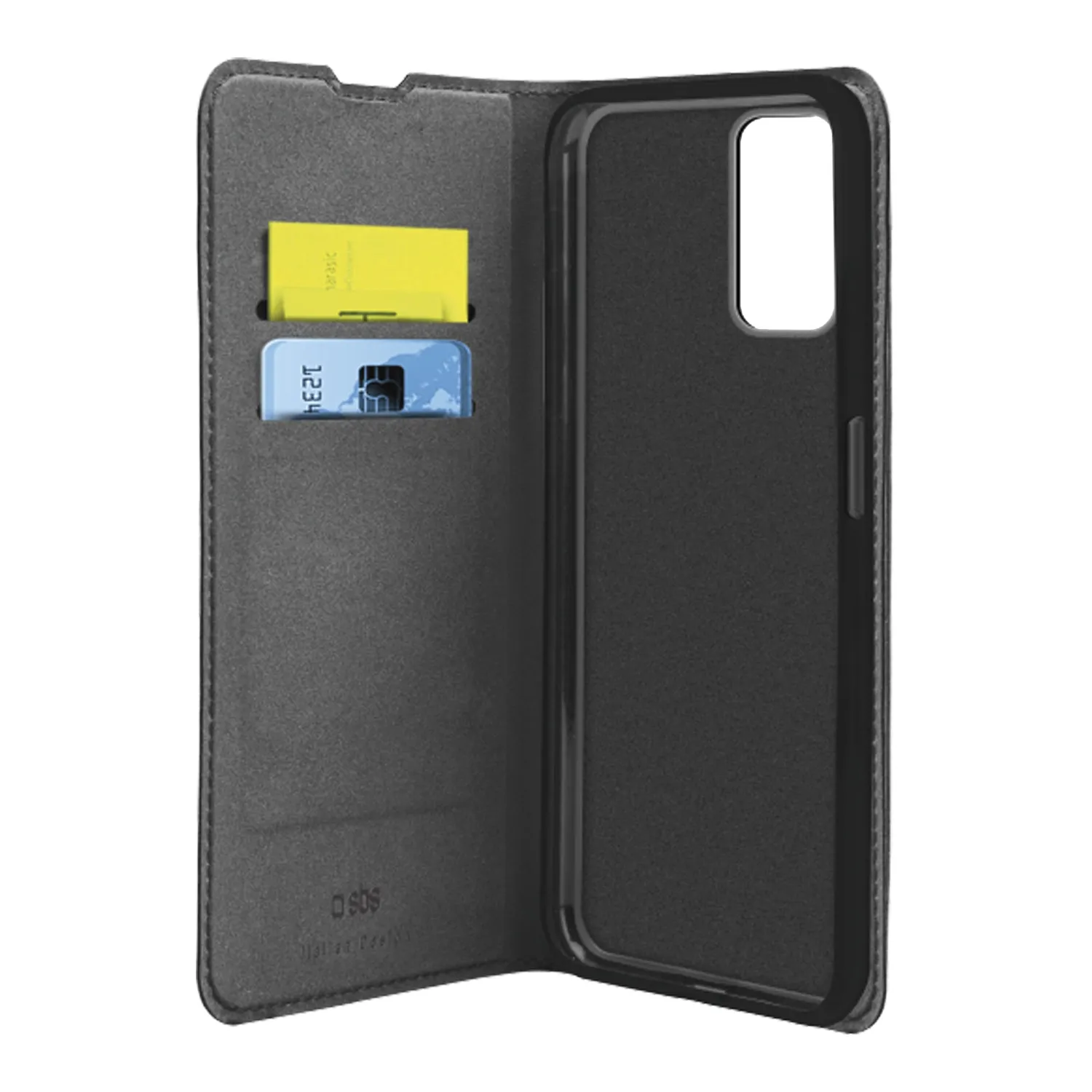 SBS Book Wallet Lite Klapphülle Oppo Reno 6 Pro Schwarz mit Kartenfach