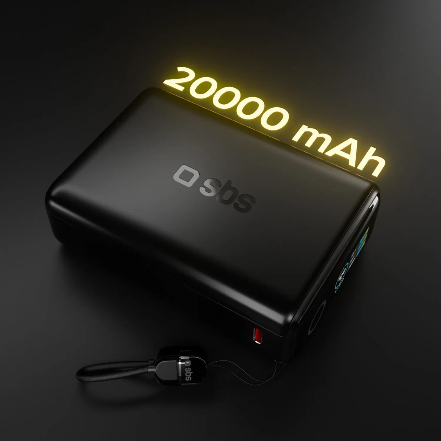 SBS Powerbank 20000mAh 65W Kabel Display