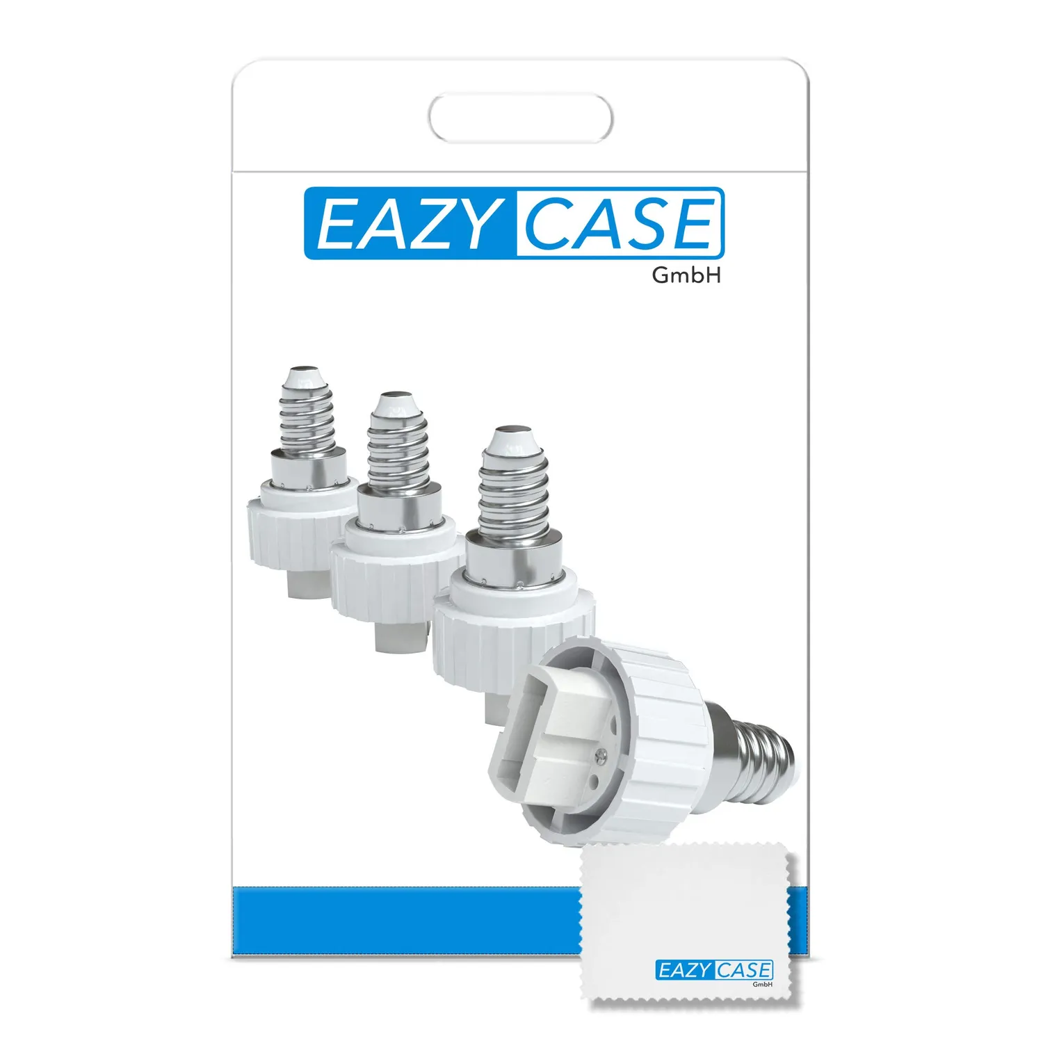 EAZY CASE E14 auf G9 Lampensockel-Adapter Weiß 12er Pack