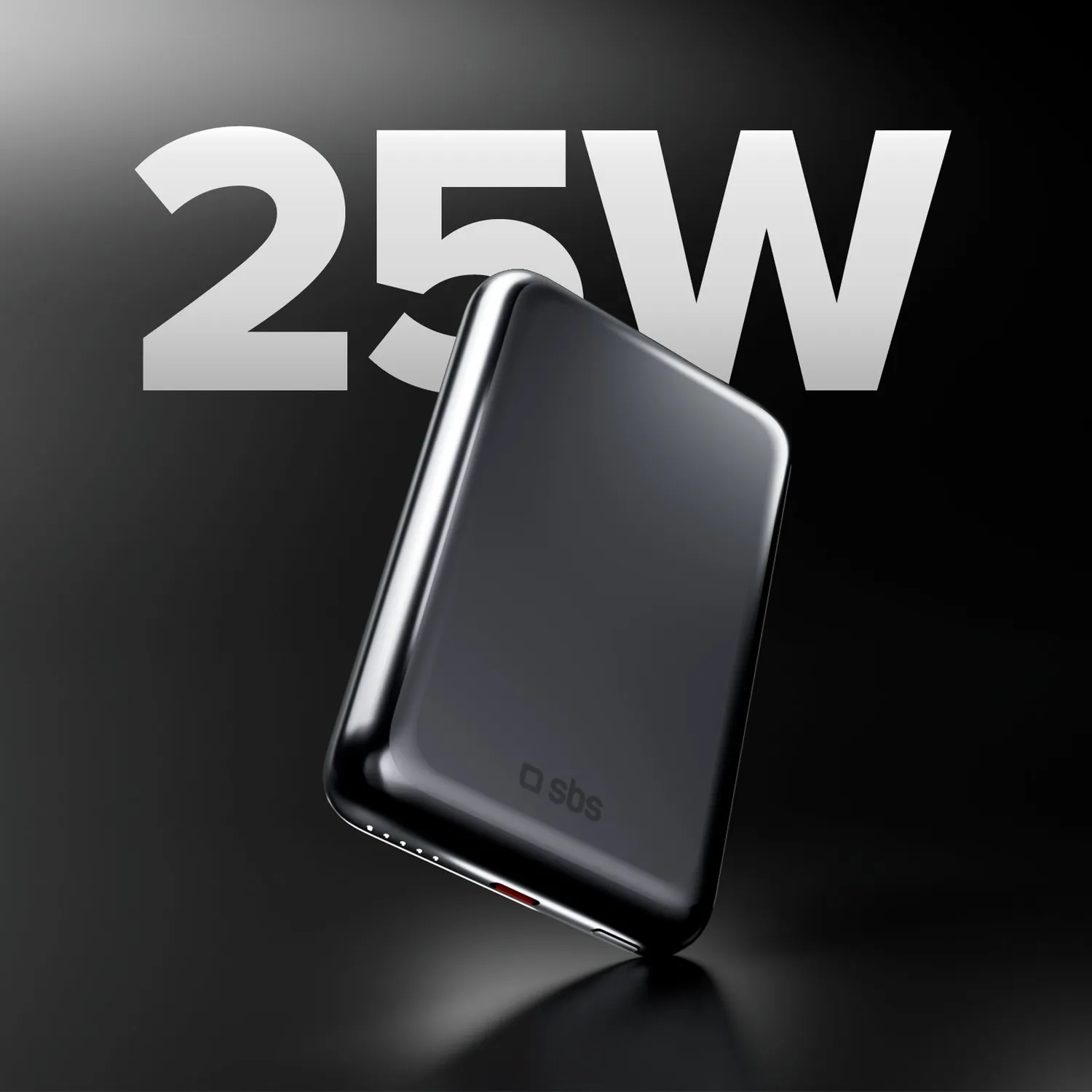 SBS Mag Alu Powerbank 10000mAh Qi2.2 25W magnetisch