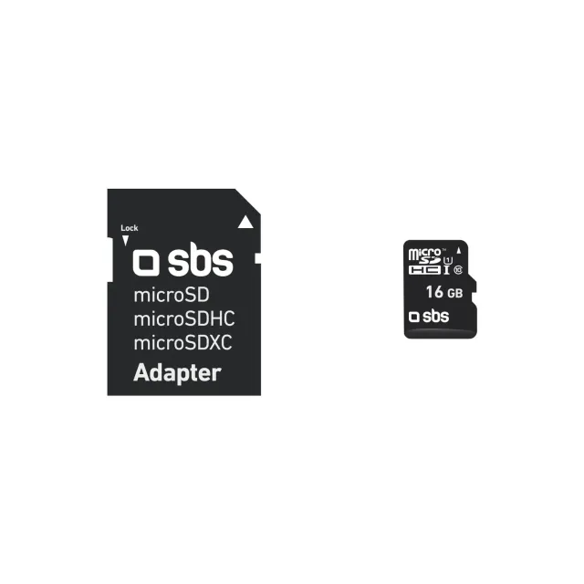 SBS Micro SDHC 16GB Speicherkarte Class 10 mit Adapter