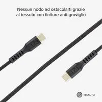 SBS USB-C Kabel mit Magnethalter Stoff schwarz