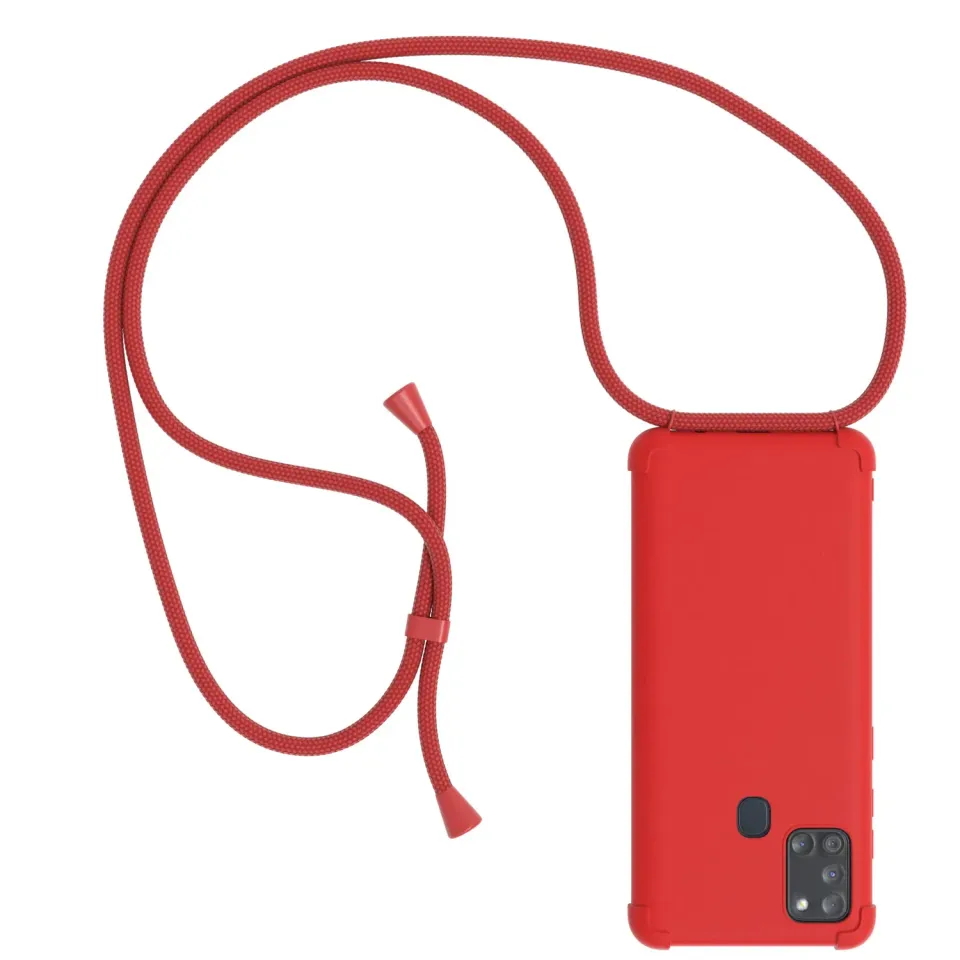 EAZY CASE Galaxy A21s Handykette Rot Silikon