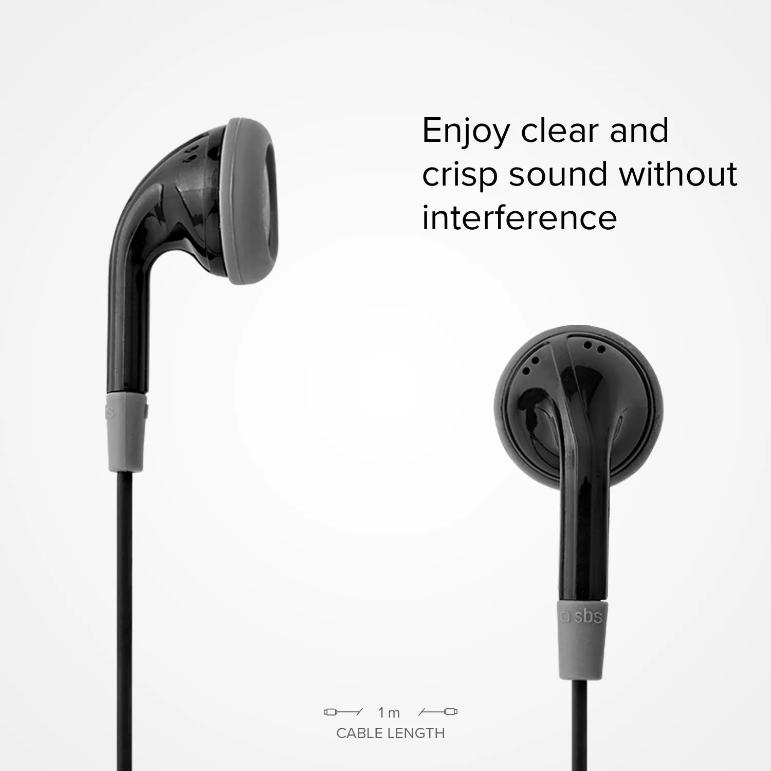 SBS Duo Stereo Kopfhörer Kabel 3,5 mm mit Mikrofon