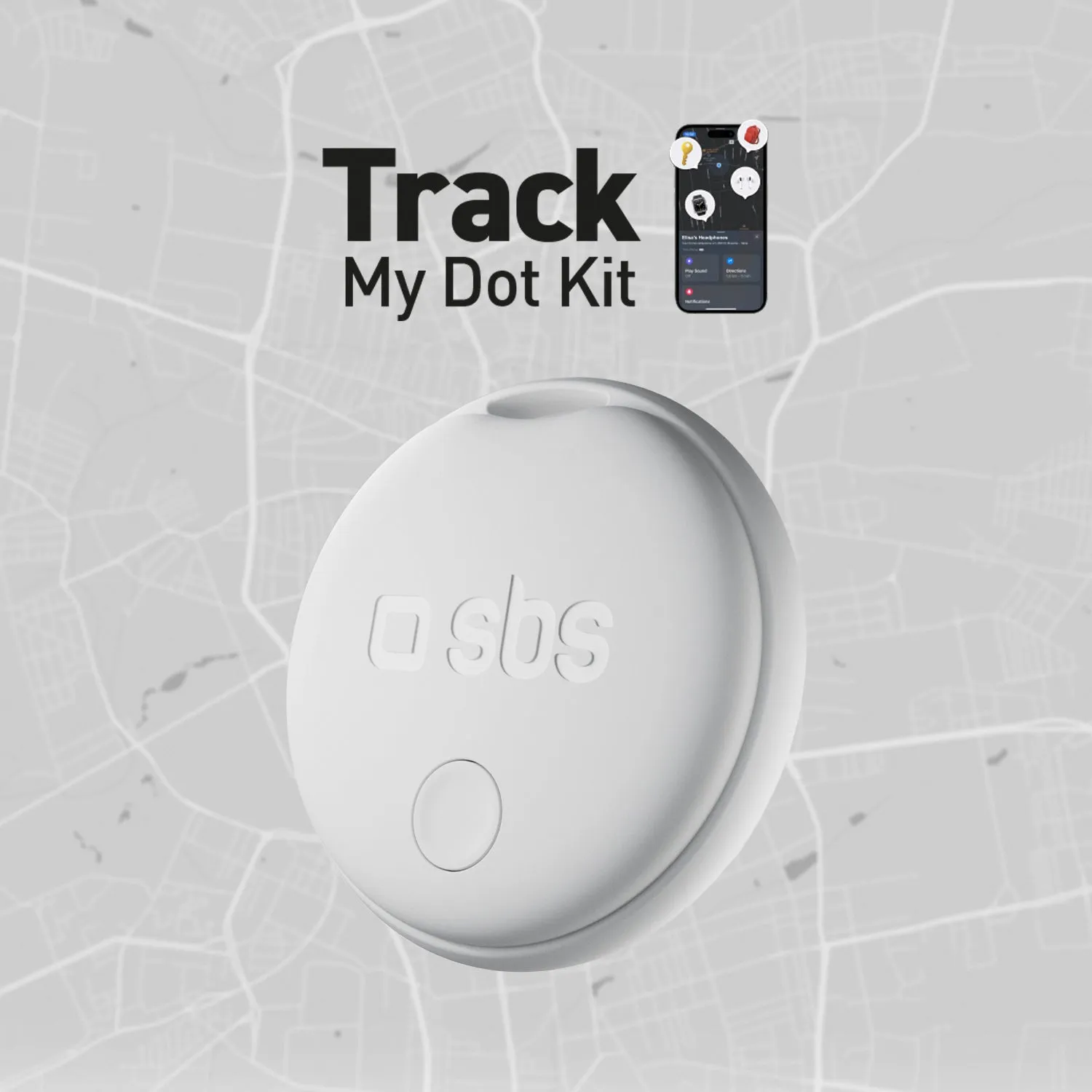 SBS Track My Circle Finder Tracker Apple Find My 4er Set IP65