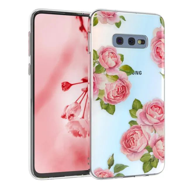 EAZY CASE Galaxy S10e Silikonhülle Transparent Rosen
