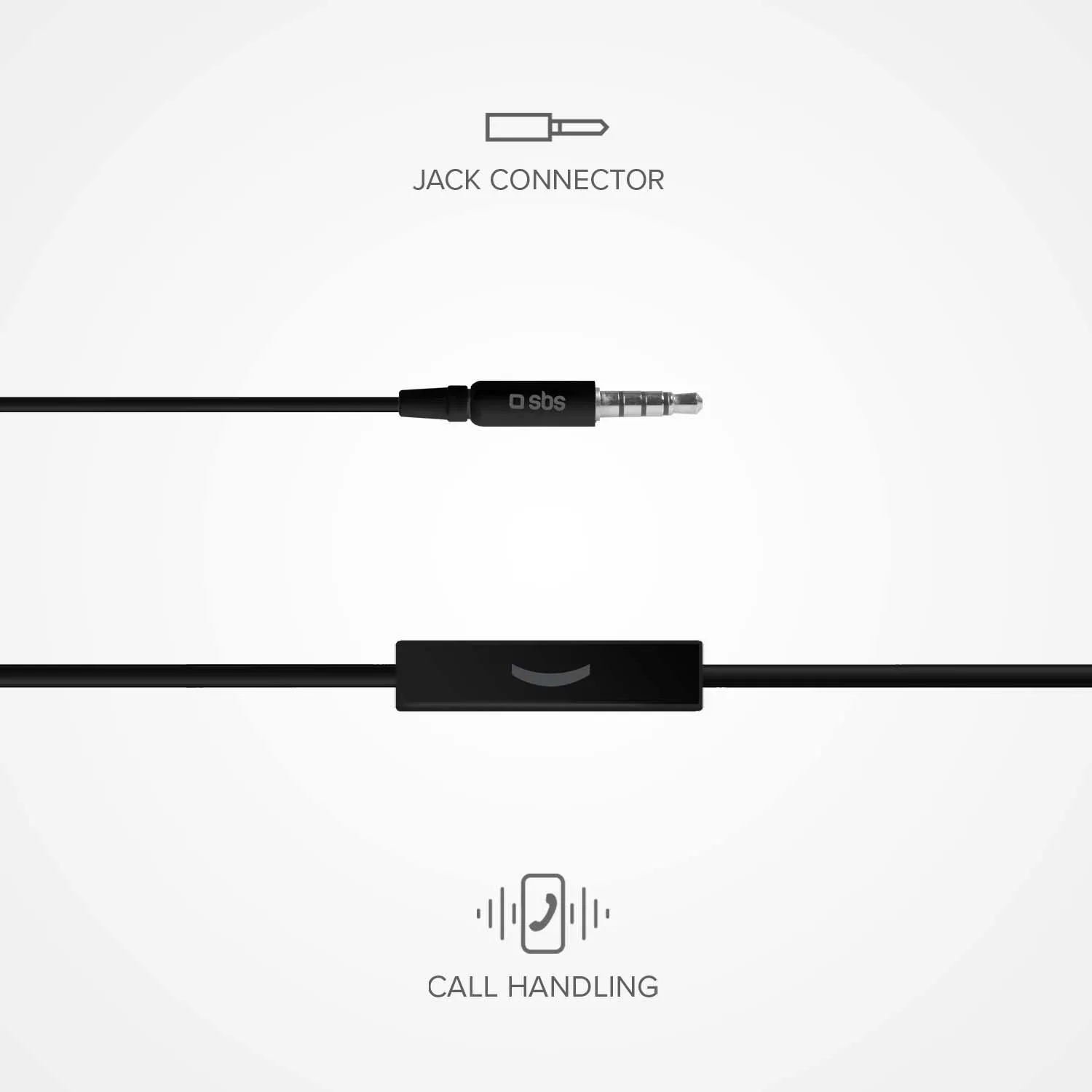 SBS Studio Mix 100 In-Ear Kopfhörer Klinke schwarz