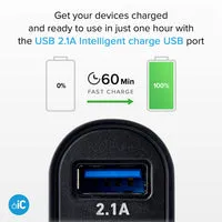 SBS Autoladegerät USB-C Set 10W 2-Port mit Kabel