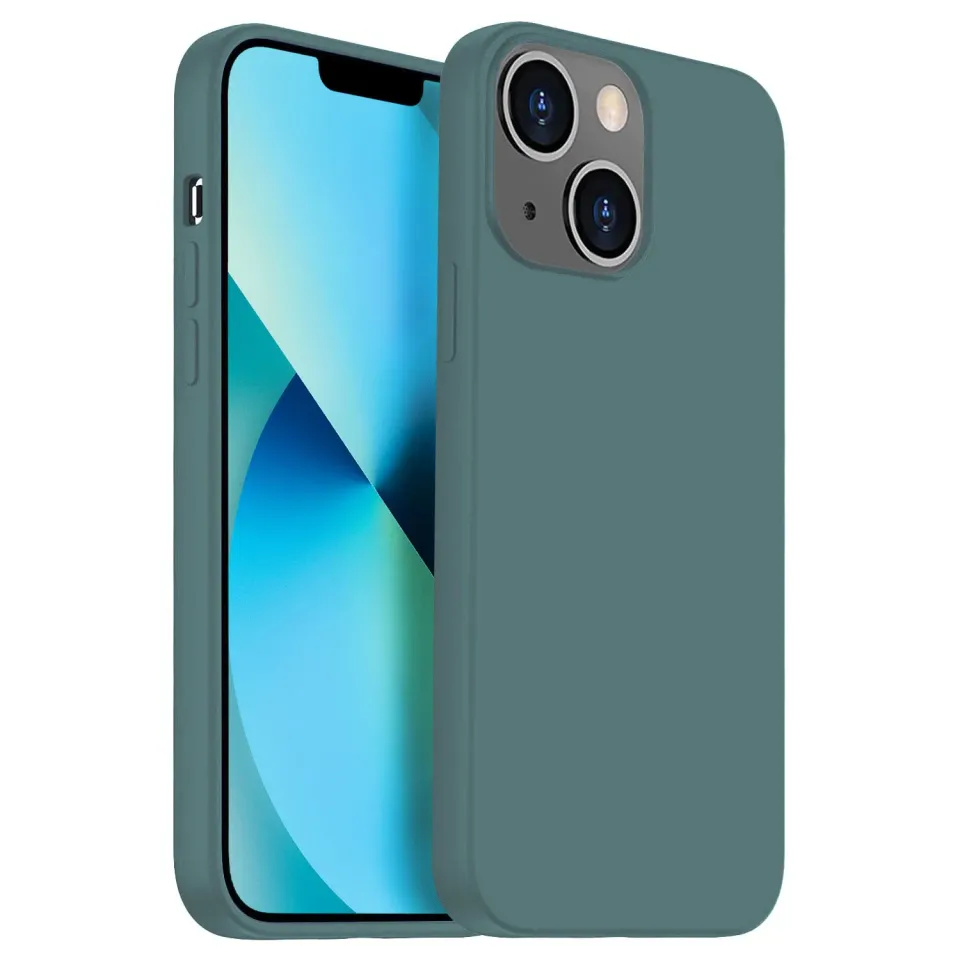 arktis iPhone 13 Silikon Case Nachtgrün griffig
