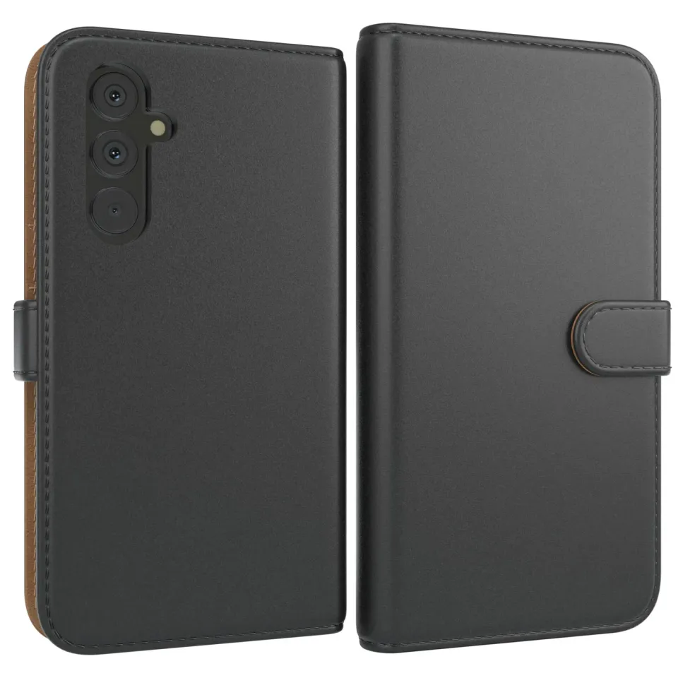 EAZY CASE Galaxy A54 Klapphülle Schwarz Book Kunstleder