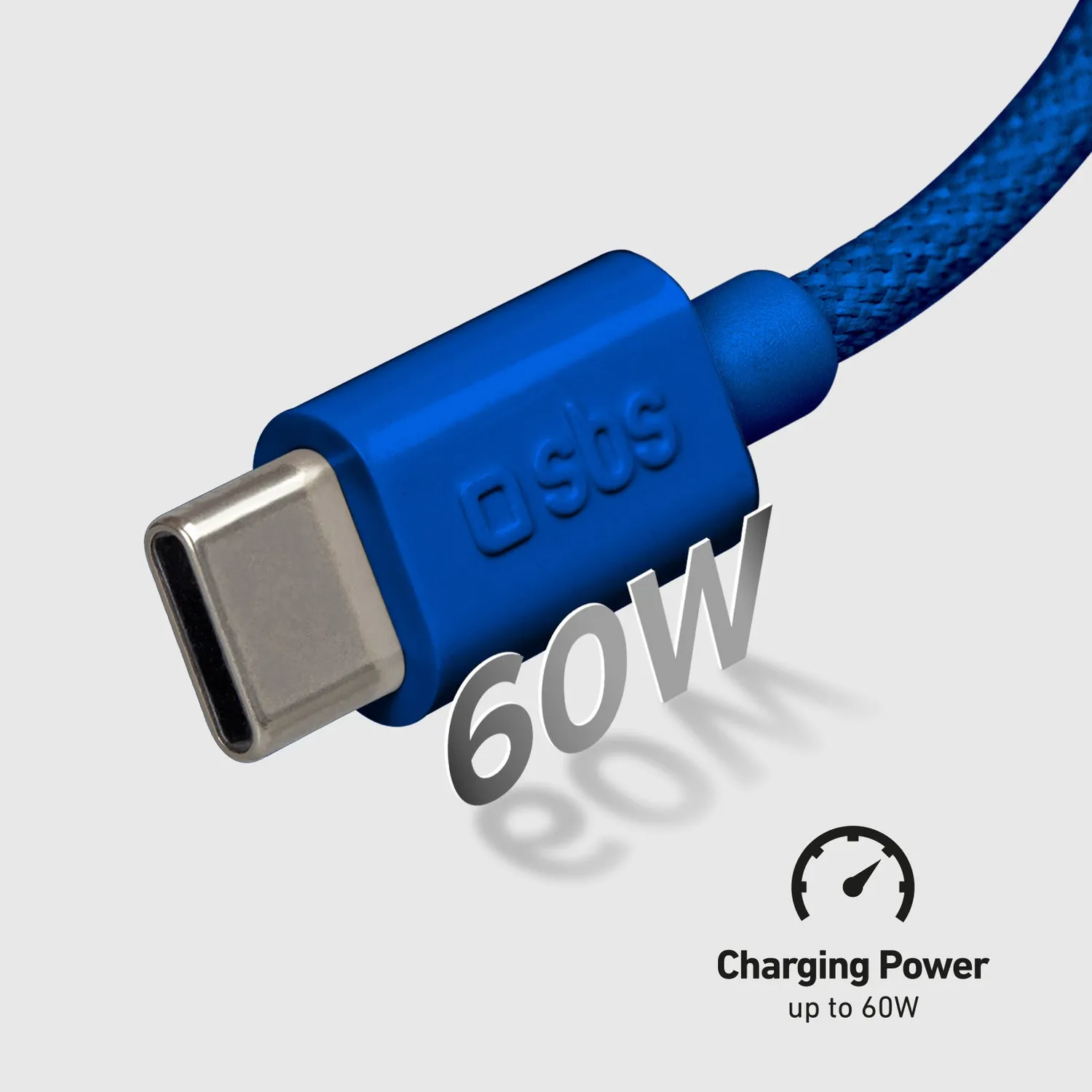 SBS USB-C Kabel Gewebe 1,5m 60W schwarz