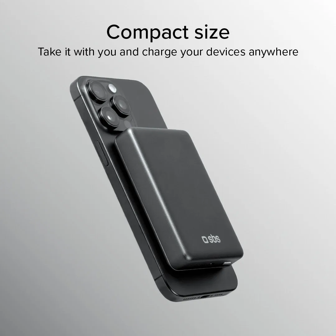 SBS Powerbank 10000 mAh magnetisch kabellos