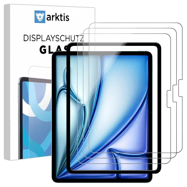 arktis iPad Air 11" (2024/2025/2026) Panzerglas 3er Set