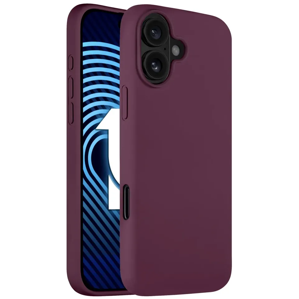 arktis Silikon iPhone 16 Hülle schwarz griffig