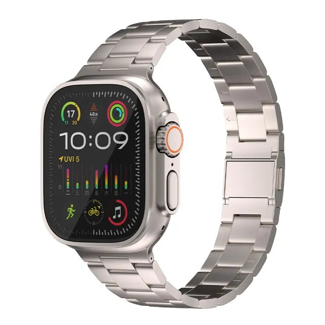 arktis Prime Titan Gliederarmband Apple Watch Natur 49 mm matt