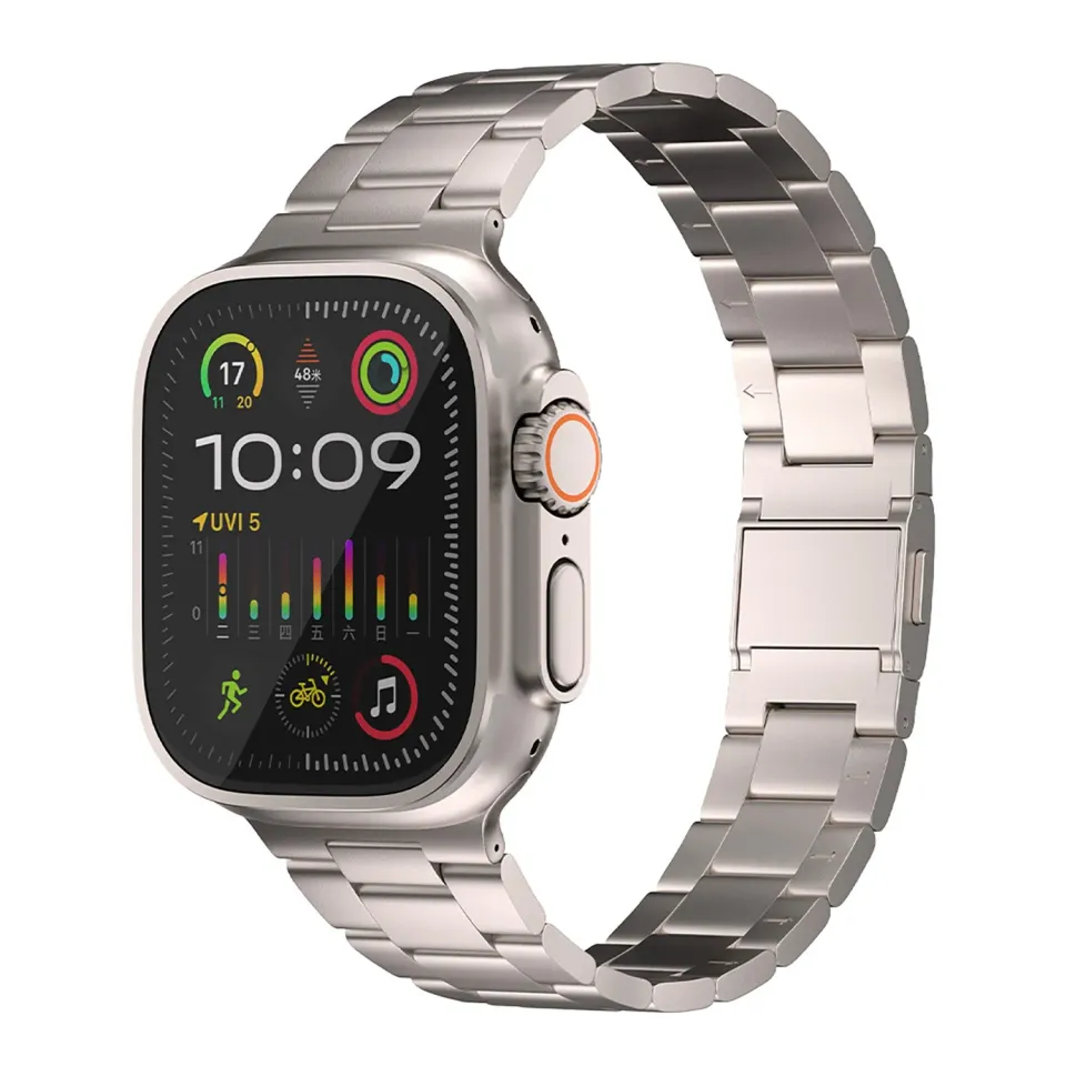 arktis Prime Titan Gliederarmband Apple Watch Natur 49 mm matt