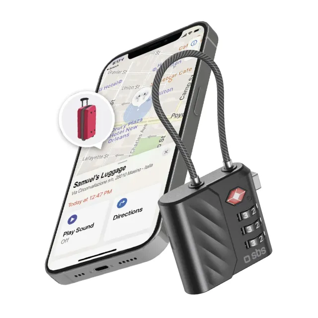 SBS Track Lock TSA Kofferschloss mit Tracker Zahlencode