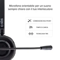 SBS Workline Mono Bluetooth-Headset mit Ladestation