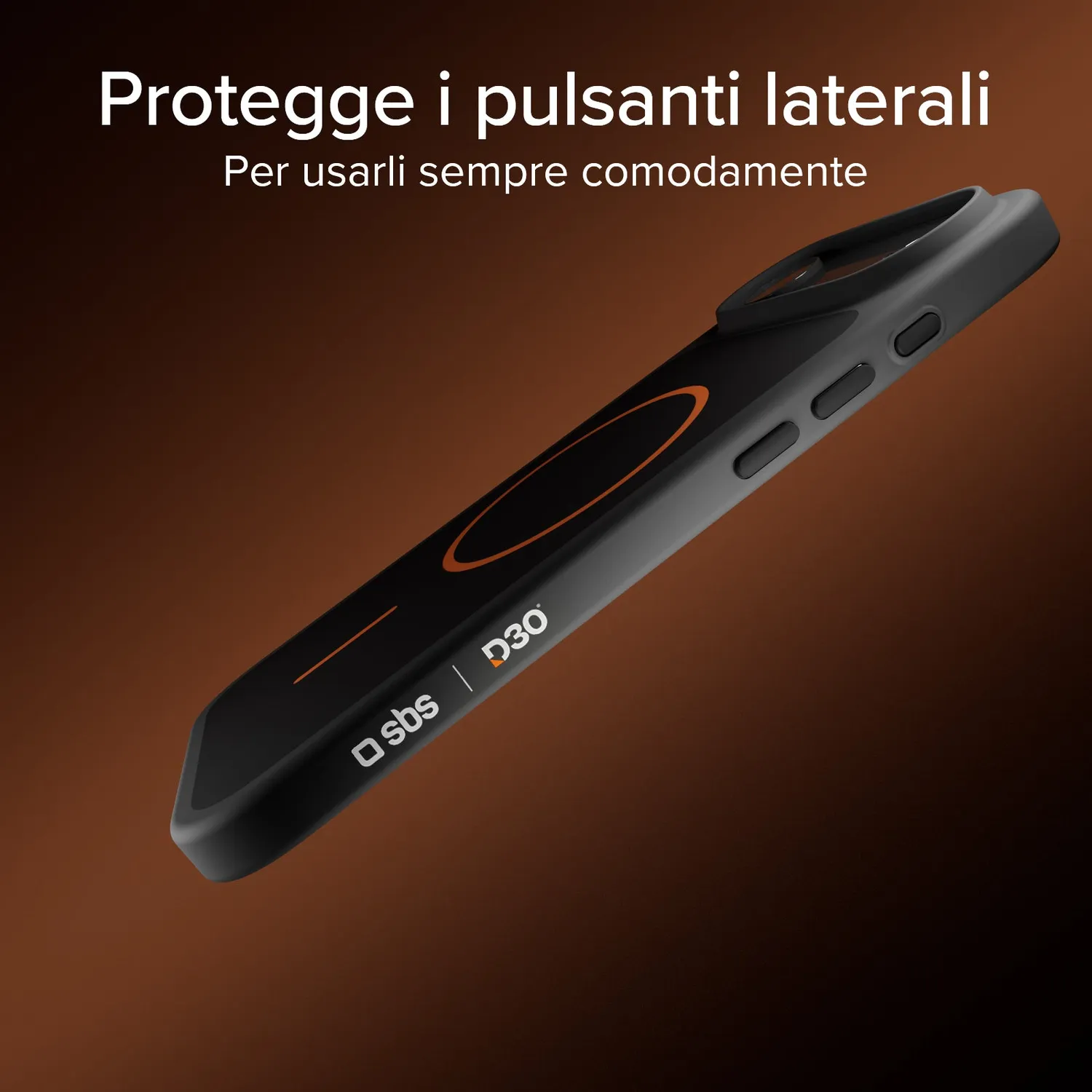 SBS Core iPhone Air Hülle MagSafe orange-schwarz D3O