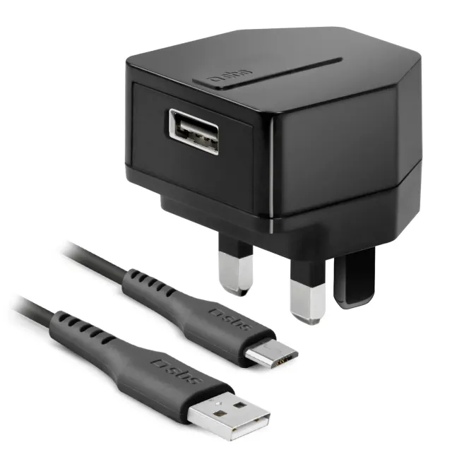 SBS UK Ladegerät 5W USB + Micro-USB Kabel 1m Set