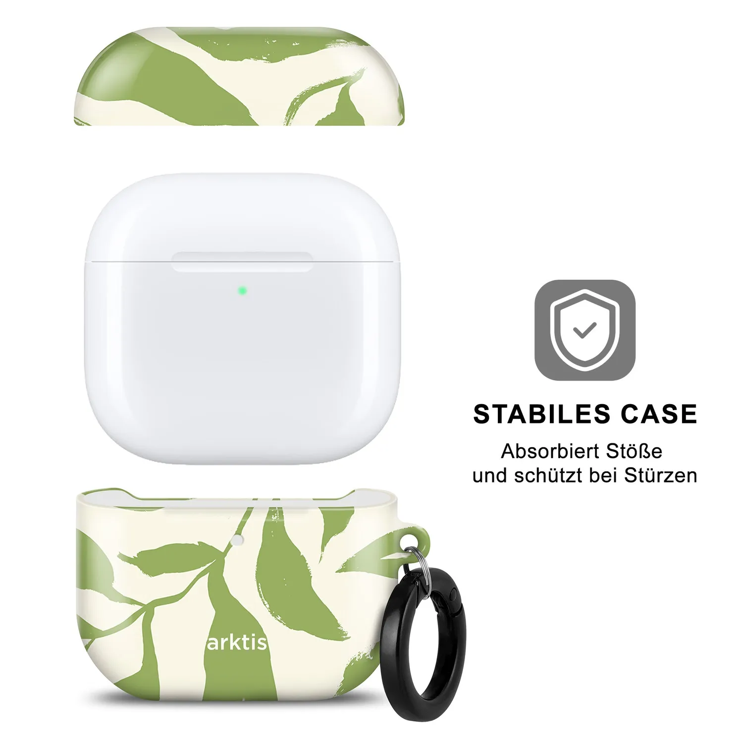 arktis Botanic AirPods 5 Hülle Botanic Print Qi-fähig