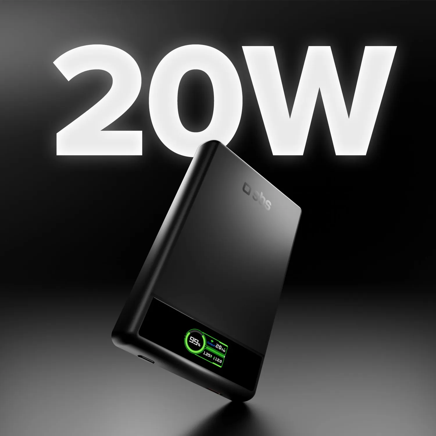 SBS 10000 mAh magnetische Powerbank MagSafe Display 15W